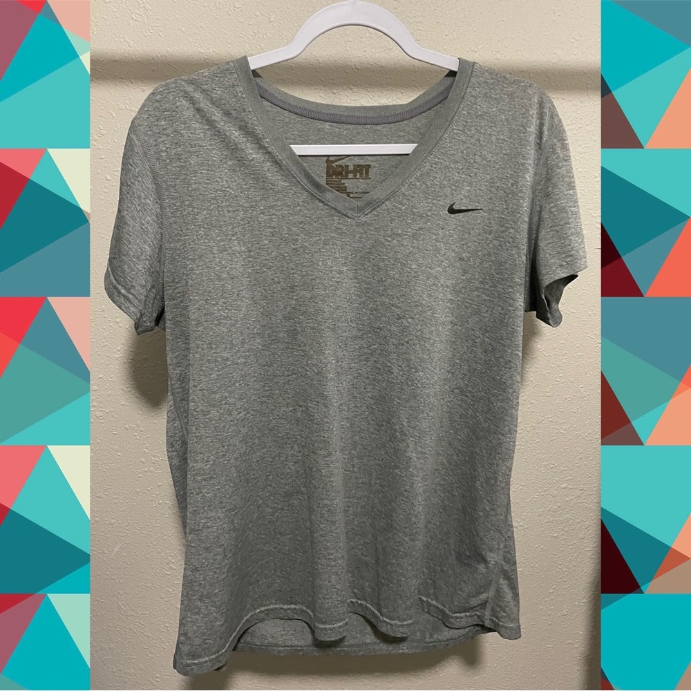 Nike Women's Gray V-Neck Top